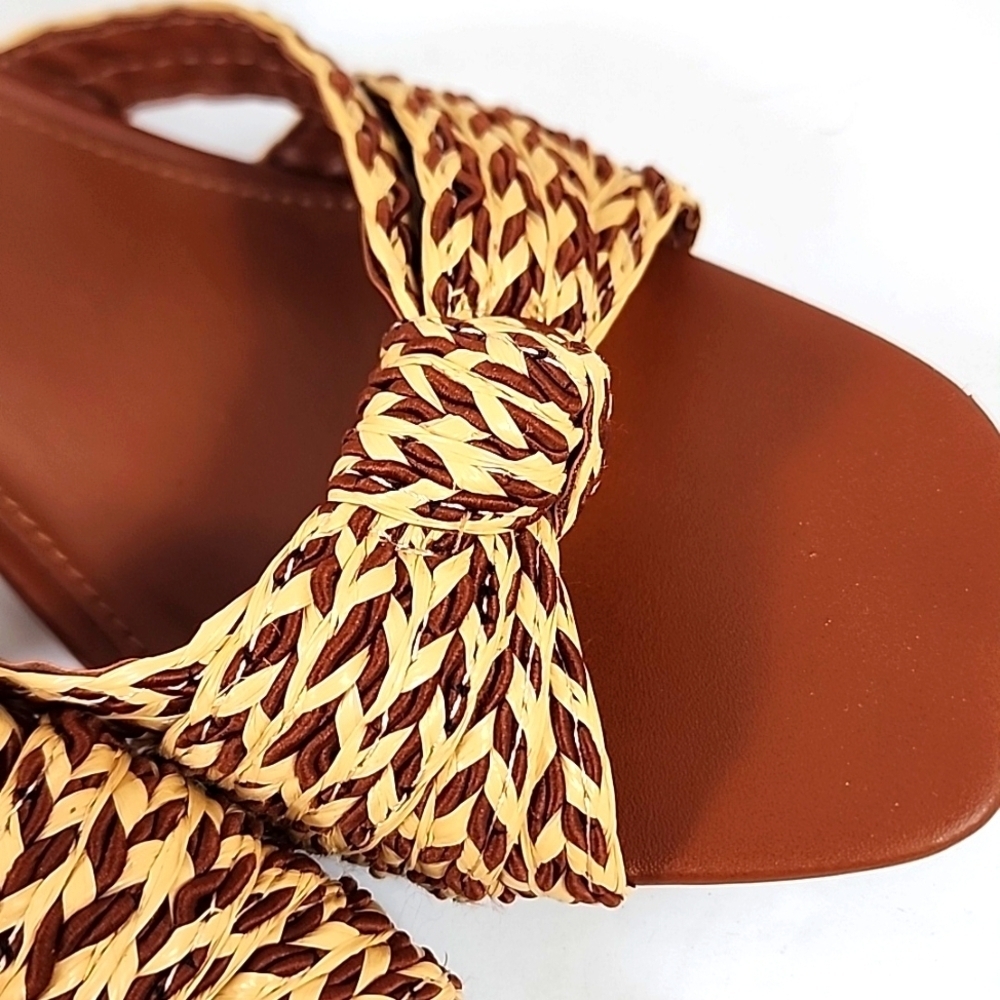 Universal Thread Brown Mules Wicker Woven Sandals, size 9.5 - Picture 11 of 17
